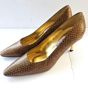 Timothy Hitsman Snake Skin Print Heels